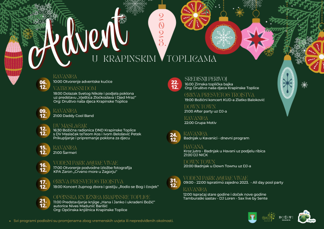 Program adventa u Krapinskim Toplicama